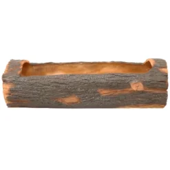 Sunnydaze Decor Sunnydaze Polyresin Decorative Outdoor Raised Rustic Log Planter For Garden, Patio, Deck, Yard, Porch And Balcony - 35" W - Brown -Sunnydaze Decor GUEST 4367855f babc 400c b3f4 d7c14ab45529