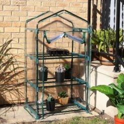 Sunnydaze Decor Sunnydaze Outdoor Portable Growing Rack 3-Tier Greenhouse With Roll-Up Door - 3 Shelves - Clear 17 Sunnydaze Decor Sunnydaze Outdoor Portable Growing Rack 3-Tier Greenhouse With Roll-Up Door - 3 Shelves - Clear -Sunnydaze Decor GUEST 4712f0b4 d766 4309 99c7 32220ae1092c