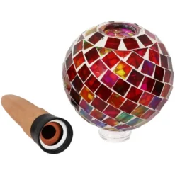 Sunnydaze Decor Sunnydaze Glass Mosaic Watering Globe For Plants And Flowers -Sunnydaze Decor GUEST 48f8dcff 1dfe 431b a9e5 b7c8e900b53a