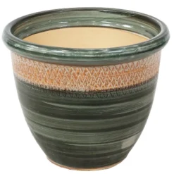 Sunnydaze Decor Sunnydaze Indoor/Outdoor Purlieu Decorative Glazed Ceramic Planter For Greenery Or Flowers - 15" -Sunnydaze Decor GUEST 49e38cd8 0d0d 463f 9d3c 9113c3bc97a9