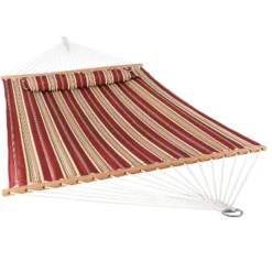 Sunnydaze Decor Sunnydaze Two-Person Quilted Fabric Hammock With Spreader Bars - 450 Lb Weight Capacity -Sunnydaze Decor GUEST 4a241099 8cc2 439b 80a9 8ca42d287fa6