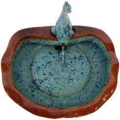 Sunnydaze Decor Sunnydaze 7"H Electric Green Glazed Ceramic Fish Outdoor Water Fountain -Sunnydaze Decor GUEST 4df38536 c9fc 4603 b9b1 9b9ad85dab95