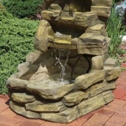 Sunnydaze Decor Sunnydaze 37"H Electric Fiberglass Stone Falls Waterfall Outdoor Water Fountain -Sunnydaze Decor GUEST 53f1d54d 1d38 4121 b6ba 0b2227094c8c