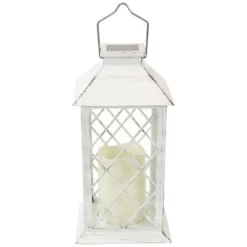 Sunnydaze Decor Sunnydaze Outdoor Concord Hanging Tabletop Solar LED Rustic Farmhouse Decorative Candle Lantern - 11" -Sunnydaze Decor GUEST 53f24cbf 18fb 4a31 83a0 d5b10a3180b2