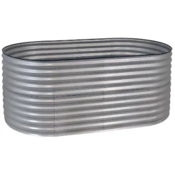 Sunnydaze Decor Sunnydaze Large Oval Steel Raised Garden Bed - Stand-Up Height - 79" W X 32" H -Sunnydaze Decor GUEST 5799a199 fbaf 4bda 9261 9bbf2f90b6ff