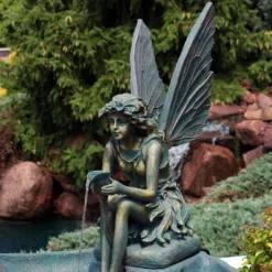 Sunnydaze Decor Sunnydaze 30"H Electric Fiberglass Fairy Shell Outdoor Water Fountain -Sunnydaze Decor GUEST 5a3545af d4c5 4068 9381 fe2a54e5dfe3