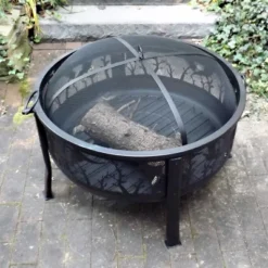 Sunnydaze Decor Sunnydaze Outdoor Camping Or Backyard Steel Pheasant Hunting Fire Pit With Spark Screen, Cover, Metal Wood Grate, And Log Poker - 30" -Sunnydaze Decor GUEST 5cfe415c d9a1 4ec6 b071 efef1a3db949