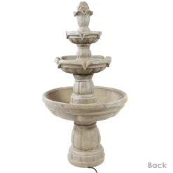 Sunnydaze Decor Sunnydaze 48"H Electric Fiberglass 3-Tier Outdoor Water Fountain -Sunnydaze Decor GUEST 5fcb25bf bbd1 4168 bf72 b350711bf966