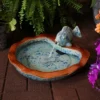 Sunnydaze Decor Sunnydaze 7"H Electric Green Glazed Ceramic Fish Outdoor Water Fountain