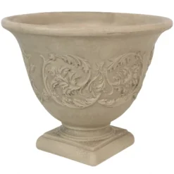 Sunnydaze Decor Sunnydaze Indoor/Outdoor Patio, Garden, Or Porch Weather-Resistant Double-Walled Darcy Flower Pot Planter - 16" - Beige -Sunnydaze Decor GUEST 6c667984 749c 42c5 a444 72ce27e8d82e