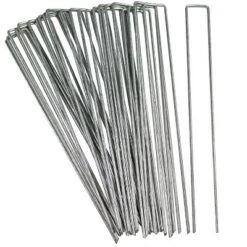 Sunnydaze Decor Sunnydaze Outdoor Lawn And Garden Galvanized Steel Staple Stakes For Landscape Fabric, Fences, And Sod - 12" -Sunnydaze Decor GUEST 702aa6ef 7568 4cab ac83 08fc3edd9ba0
