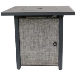 Sunnydaze Decor Sunnydaze Kleifar Modern Smokeless Square Metal Propane Fire Pit With Rafa Fabric Sides - 25.25" H -Sunnydaze Decor GUEST 70d43863 46f9 4418 b47d 1fdc125d9bf8