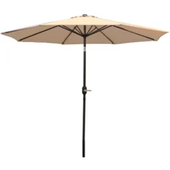 Sunnydaze Decor Sunnydaze Outdoor Aluminum Patio Table Umbrella With Polyester Canopy And Push Button Tilt And Crank - 9' -Sunnydaze Decor GUEST 73a5f20c 2d41 46c5 bf42 e9a8ab51d123