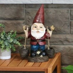 Sunnydaze Decor Sunnydaze Peter With A Pair Of Pails Gnome Indoor/Outdoor Lightweight Resin Lawn And Garden Statue - 14" H