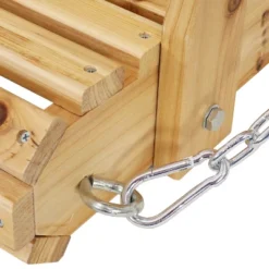 Sunnydaze Decor Sunnydaze Outdoor 2-Person Traditional Wooden Porch Swing With Hanging Chains - 58.5-Inch - Brown -Sunnydaze Decor GUEST 7909fa41 57f3 445a b647 9666858bc0c8