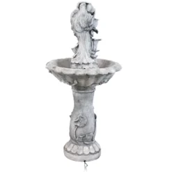 Sunnydaze Decor Sunnydaze Outdoor Polyresin Fairy Flower Solar Powered Water Fountain Feature With Battery Backup - 42" -Sunnydaze Decor GUEST 79e613f7 d8f7 4227 b673 19a233cb2826