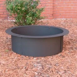 Sunnydaze Decor Sunnydaze Outdoor Heavy-Duty Steel Portable Above Ground Or In-Ground Round Fire Pit Liner Ring - 27" - Black -Sunnydaze Decor GUEST 7a267aad 642a 4118 98f4 7d4e96fcc12a