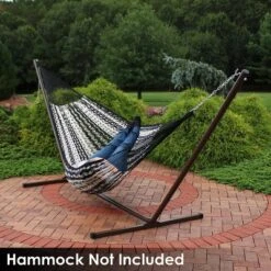 Sunnydaze Decor Sunnydaze Large 2-Person Hammock Stand With Heavy-Duty Steel Beam Construction -Sunnydaze Decor GUEST 7b1ae572 d76d 4ea4 a159 0774ac6b224e
