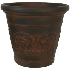 Sunnydaze Decor Sunnydaze Indoor/Outdoor Patio, Garden, Or Porch Weather-Resistant Double-Walled Arabella Flower Pot Planter - 16" - Rust Finish -Sunnydaze Decor GUEST 7b1db6e4 477f 4a10 b262 a2e39ba77716