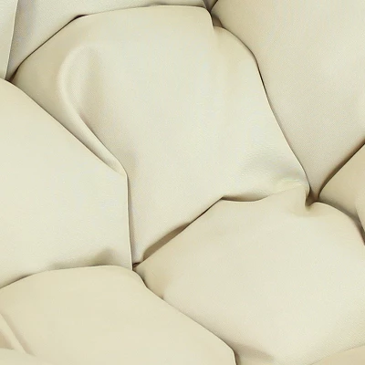 Sunnydaze Decor Sunnydaze Outdoor Resin Wicker Patio Lorelei Hanging Basket Egg Chair Swing With Cushions And Headrest - Beige - 2pc 3 Sunnydaze Decor Sunnydaze Outdoor Resin Wicker Patio Lorelei Hanging Basket Egg Chair Swing With Cushions And Headrest - Beige - 2pc - Image 3