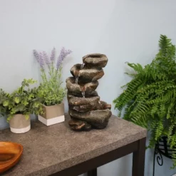 Sunnydaze Decor Sunnydaze Indoor Office Entryway Tabletop Serene Rocky Falls Water Fountain Feature With LED Light - 10" -Sunnydaze Decor GUEST 7ec4f84d 952b 4aed bab8 2d58c8f5e0d8