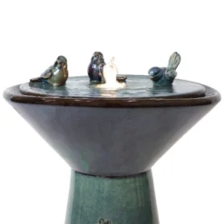 Sunnydaze Decor Sunnydaze Gathering Birds Ceramic Outdoor Fountain With LED Lights -Sunnydaze Decor GUEST 7ef50f47 2d78 46b8 baa8 367ec4742edf