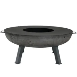 Sunnydaze Decor Sunnydaze Outdoor Camping Or Backyard Large Round Cast Iron Fire Pit With Cooking Ledge - 40" - Dark Gray -Sunnydaze Decor GUEST 7f5aab8a 4e5a 4e5e 9c4b 065de2e9e2ed