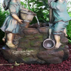Sunnydaze Decor Sunnydaze 39"H Polyresin And Fiberglass Children At The Well Outdoor Water Fountain With LED Light -Sunnydaze Decor GUEST 80fcaaad 6141 49db 8385 84e697f22a0d
