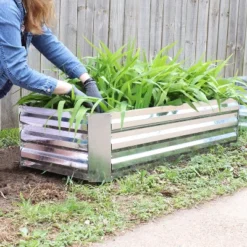 Sunnydaze Decor Sunnydaze Raised Corrugated Galvanized Steel Rectangle Garden Bed For Plants, Vegetables, And Flowers - 48" L X 11.75" H -Sunnydaze Decor GUEST 81976925 0897 46ce a688 74522ee46f69
