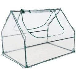 Sunnydaze Decor Sunnydaze Mini Greenhouse With 2 Zippered Side Doors - Clear -Sunnydaze Decor GUEST 82a8260f 55c2 45ef aa03 6af85ea80e39