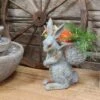 Sunnydaze Decor Sunnydaze 17" Roman The Carrot Collector Rabbit Indoor/Outdoor Statue Figurine - Patio, Lawn And Garden Decoration