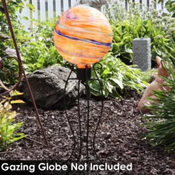 Sunnydaze Decor Sunnydaze Outdoor Graceful Curved Steel Gazing Globe Stand - 18.25" - Black -Sunnydaze Decor GUEST 89610348 eb6c 4810 a6f9 6e5c5d6bd30b