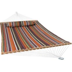 Sunnydaze Decor Sunnydaze Two-Person Quilted Fabric Hammock With Spreader Bars - 450 Lb Weight Capacity -Sunnydaze Decor GUEST 89e55340 1034 41ca 94f1 fb4382f7aa3d