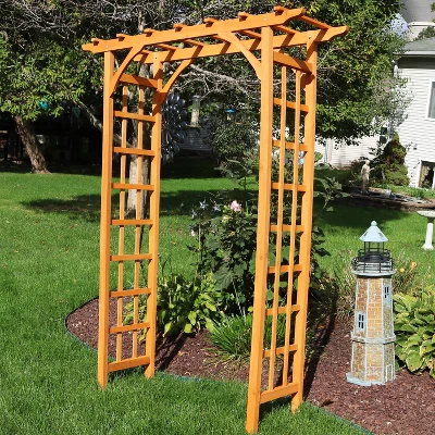Sunnydaze Decor Sunnydaze Durable Wooden Arbor For Gardening, Walkways, And Wedding Decor With Weatherproof Finish - 78" 1 Sunnydaze Decor Sunnydaze Durable Wooden Arbor For Gardening, Walkways, And Wedding Decor With Weatherproof Finish - 78"
