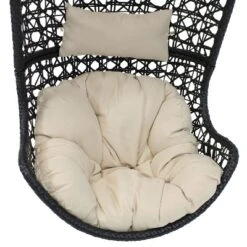 Sunnydaze Decor Sunnydaze Outdoor Resin Wicker Patio Cordelia Hanging Basket Egg Chair Swing With Cushion And Headrest - 2pc -Sunnydaze Decor GUEST 8bcd1fa8 5249 4a99 800c 013971f41a61