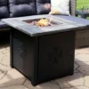 Sunnydaze Decor Sunnydaze Outdoor Smokeless Patio Propane Gas Fire Pit Table With Lava Rocks - 30" Square