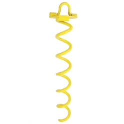 Sunnydaze Decor Sunnydaze Outdoor Tarp Tent Tie-Out Heavy-Duty Spiral Ground Anchor Stake With Folding Ring - Yellow -Sunnydaze Decor GUEST 92c30934 c4c2 44e7 b473 f5f8b4f9e22c