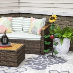 Sunnydaze Decor Sunnydaze Outdoor Metal Art Standing Sunflower With Ladybug Garden Decor- 34.25" -Sunnydaze Decor GUEST 9335ea9d 61fc 4ada b235 edd291a8d756