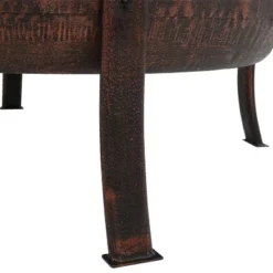 Sunnydaze Decor Sunnydaze Outdoor Camping Or Backyard Steel Northwoods Fishing Fire Pit With Spark Screen - 30" - Bronze -Sunnydaze Decor GUEST 94d1248e 3bfe 473b 958f 0f0cfd8d3676