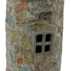 Sunnydaze Decor Sunnydaze Outdoor Backyard Garden Nautical Lighthouse Solar LED Pathlight Statue Figurine - 36" - Cobblestone -Sunnydaze Decor GUEST 96ed8e22 adb7 47b6 8096 db58cd30baa3