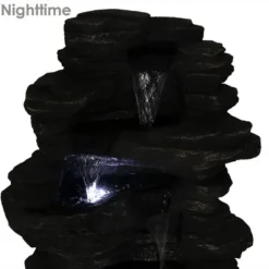Sunnydaze Decor Sunnydaze 39"H Electric Polystone Rock Falls Waterfall Outdoor Water Fountain With LED Lights -Sunnydaze Decor GUEST 96eecbf3 b5ff 4630 8eb2 c8c647f86336
