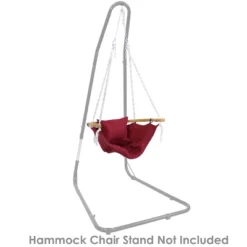 Sunnydaze Decor Sunnydaze Audrey Olefin Fabric Outdoor Hammock Chair Swing With Bamboo Wood Armrest And Cushion - 260 Lb Weight Capacity - Red 10 Sunnydaze Decor Sunnydaze Audrey Olefin Fabric Outdoor Hammock Chair Swing With Bamboo Wood Armrest And Cushion - 260 Lb Weight Capacity - Red -Sunnydaze Decor GUEST 97fb8f95 ec68 41dc 9cb3 0f67dd9e215c