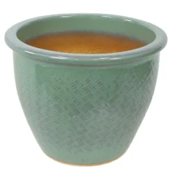 Sunnydaze Decor Sunnydaze Indoor/Outdoor Ocean Villa Decorative Glazed Ceramic Planter For Greenery Or Flowers - 15" -Sunnydaze Decor GUEST 983f503b 8613 4fd4 9899 beee9c54dfec