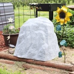 Sunnydaze Decor Sunnydaze Outdoor Lightweight Polyresin Landscape Rock Septic Cover With Stakes - 21.5" -Sunnydaze Decor GUEST 9846a402 d1cf 4fa4 997a 48053d7c2d0f