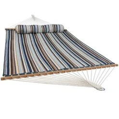 Sunnydaze Decor Sunnydaze Two-Person Quilted Fabric Hammock With Spreader Bars - 450 Lb Weight Capacity -Sunnydaze Decor GUEST 98c1521b 3751 4dd6 a959 3b20a3678cd0
