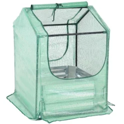 Sunnydaze Decor Sunnydaze Steel Raised Garden Bed With Greenhouse Cover - Green -Sunnydaze Decor GUEST 9c4a5881 7a39 4308 b9f6 cd87ca85a1e5