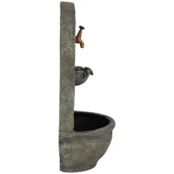 Sunnydaze Decor Sunnydaze 26"H Solar Polystone Messina Outdoor Wall-Mount Water Fountain -Sunnydaze Decor GUEST 9e8fc58e d711 4f17 b715 a611143ca1bf 1