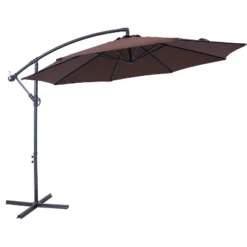 Sunnydaze Decor Sunnydaze Outdoor Steel Offset Cantilever Pool Patio Umbrella With Crank And Cross Base - 10' -Sunnydaze Decor GUEST a2d487b8 9bf2 4b29 bbdc 2881b5c6e685