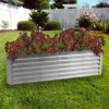 Sunnydaze Decor Sunnydaze Outdoor Vegetable Or Flower Galvalume Steel Raised Garden Bed For Backyard Or Garden - Rectangle - 71"