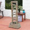 Sunnydaze Decor Sunnydaze 49"H Electric Natural Stacked Slate Column Outdoor Water Fountain